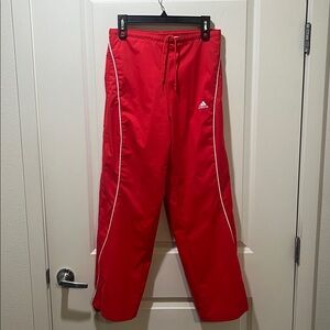 Adidas Red Sample Pants with White Trim